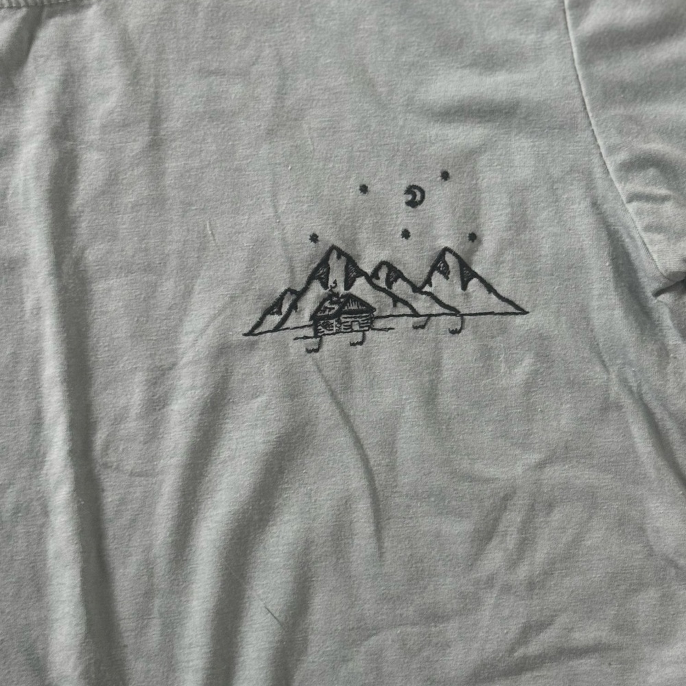 ROMWE Blue Graphic Crop Top - Picture 2 of 2